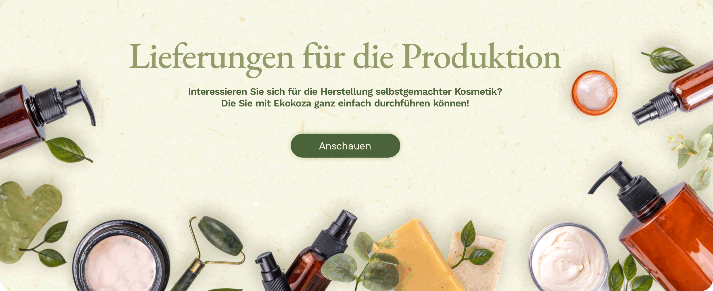 Banner - Lieferungen für die Produktion von Ekokoza.de