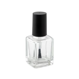 Glasflasche für Nagellack mit Pinsel, klar, 10 ml