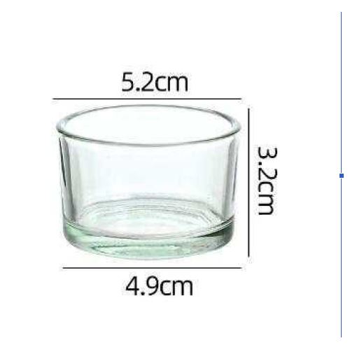Runder Glasbehälter klar für Teelicht