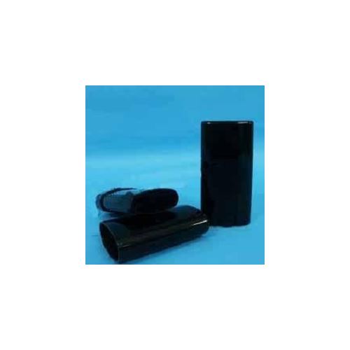 Kunststoffbehälter für feste Deodorants, flach schwarz, 15 ml