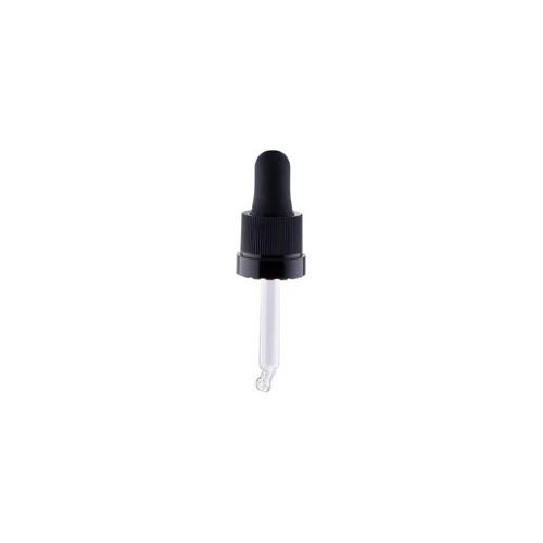 Schnappringverschluss mit schwarzer Pipette für 10 ml Fläschchen