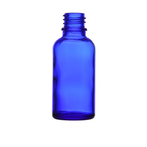 Glasflasche ohne Verschluss blau, 30 ml