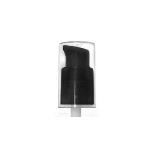 Schwarzer Pumpverschluss mit durchsichtigem Deckel für 24/410 Halsgröße
