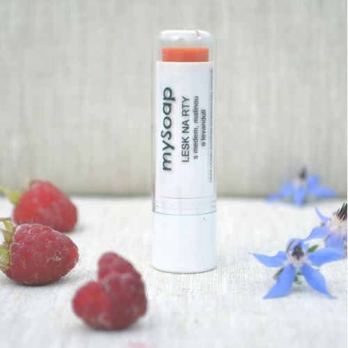 Lipgloss mit Honig, Himbeere und Lavendel, 5 ml