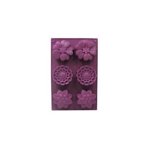 Silikonform für Seifen oder Schokolade - Blumen 6x